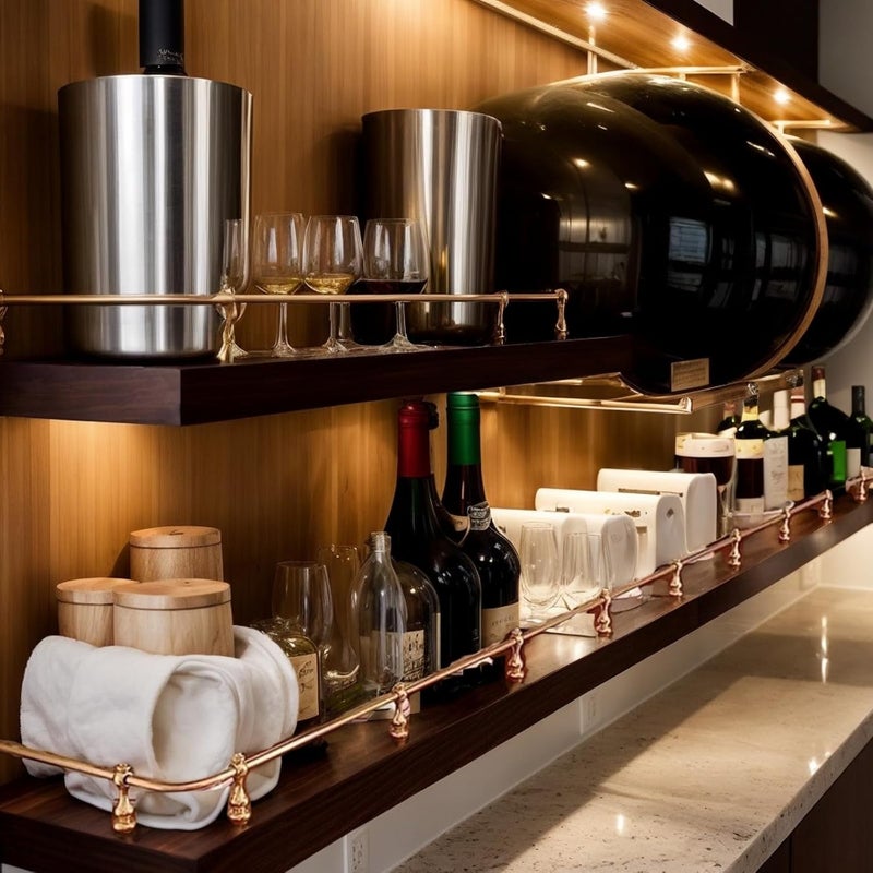 Wionin 10-Pack Golden Glass Railing Connectors – Iron Post Connectors with Screws for Furniture, Wine Cabinets, and Modern Decor | Elegant Design, Easy Installation, Universal Application - Image 3